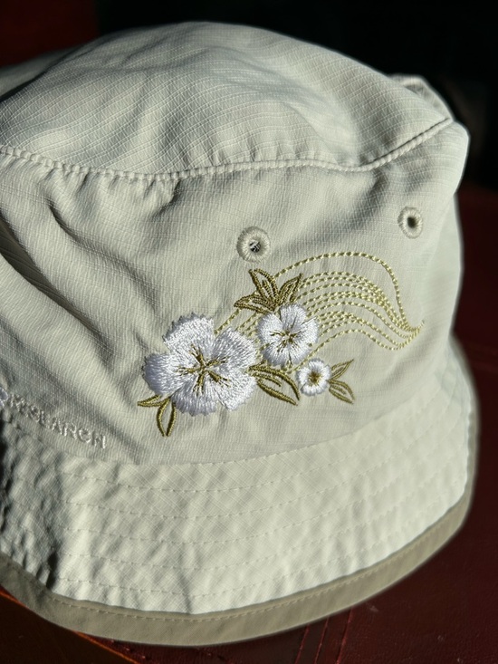 Outdoor Research Accessories - Outdoor Research cream floral embroidered bucket hat. 1 1/2” brim. Packable.